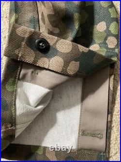 WW2 German Pea Pattern Dot 44 Camo M43 Field Tunic-Size LARGE-Reproduction-NEW