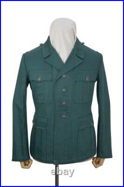 WW2 German Police EM Open Collar Summer HBT Service Tunic