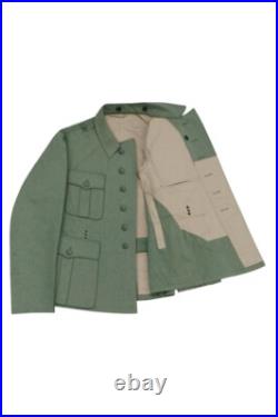 WW2 German Police M36 EM Mottled Green Summer Tunic Feldbluse
