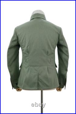 WW2 German Police M36 EM Mottled Green Summer Tunic Feldbluse