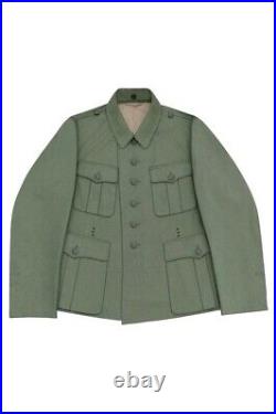 WW2 German Police M36 EM Mottled Green Summer Tunic Feldbluse M