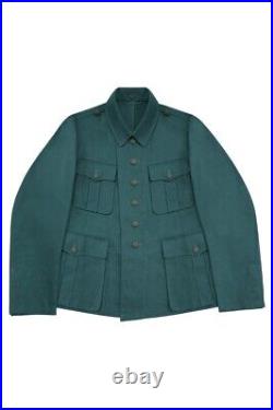 WW2 German Police M36 EM Summer HBT Tunic Feldbluse