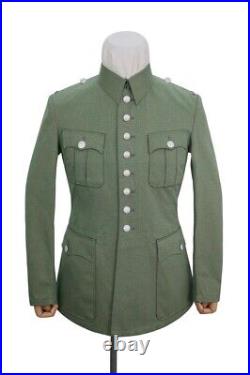 WW2 German Police Officer Mottled Green Summer Service Tunic (8 buttons)