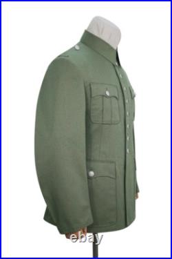 WW2 German Police Officer Mottled Green Summer Service Tunic (8 buttons)