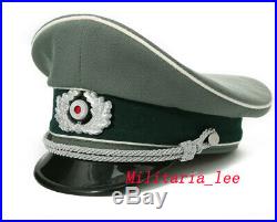WW2 German Repro Heer Field Gray Gabardine Visor Cap All Sizes