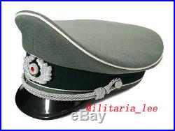 WW2 German Repro Heer Officer Gabardine Visor Cap All Sizes
