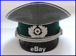 WW2 German Repro Heer Officer Tricot/Gabardine Visor Cap All Sizes