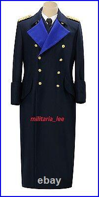 WW2 German Repro Kriegsmarine Admiral Navy Blue Wool Overcoat All Sizes