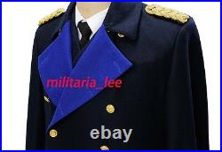 WW2 German Repro Kriegsmarine Admiral Navy Blue Wool Overcoat All Sizes