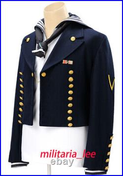 WW2 German Repro Kriegsmarine Sailor Navy Blue Wool Mess Dress Tunic All Sizes