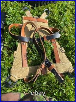 WW2 German Repro Lot Reenactor A Frame, Boots, bayonet frog, Helmet Cover