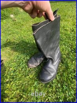 WW2 German Repro Lot Reenactor A Frame, Boots, bayonet frog, Helmet Cover