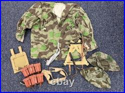 WW2 German Repro Lot Reenactor Smith, A Frame, Ammo Pouches, Belt, Helmet Covers