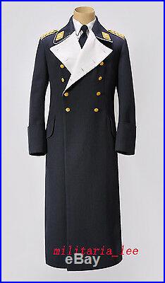 WW2 German Repro Luftwaffe General Blue Gray Gabardine Overcoat All Sizes