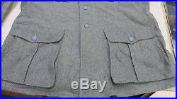 WW2 German Reproduction M36 Field Grey Wool Tunic Made in Germany Sturm Large