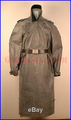 WW2 German Stone-grey Rubberized Motorcycle Coat (Kradmantel) XXL