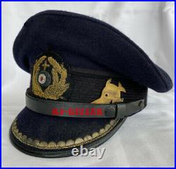 WW2 German U-boat Navy Military Captains Officers Visor Hat Cap 2 Covers(AGED)