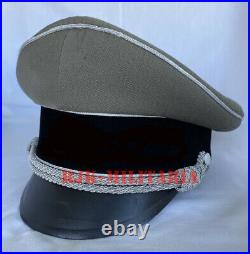 WW2 German Waffen SS Elite General Officer Crusher Visor Hat Cap (Janka Made)