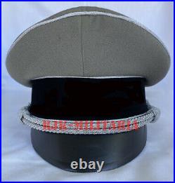 WW2 German Waffen SS Elite General Officer Crusher Visor Hat Cap (Janka Made)