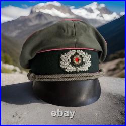 WW2 German Wehrmacht HEER Army Panzer Officer NCO Crusher Visor Hat Cap Sz 58