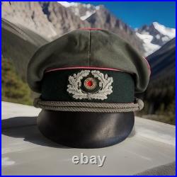 WW2 German Wehrmacht HEER Army Panzer Officer NCO Crusher Visor Hat Cap Sz 58