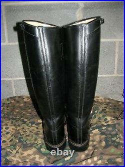 WW2 German Wehrmacht officers leather boots sz 11 (39 cm calf)