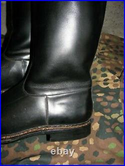 WW2 German Wehrmacht officers leather boots sz 11 (39 cm calf)