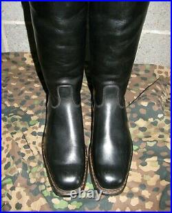 WW2 German Wehrmacht officers leather boots sz 11 (39 cm calf)