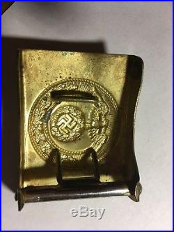 WW2 German brass belt buckle, great condition
