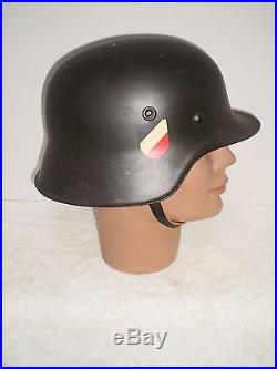 WW2 German helmet, M42, ex-large, liner, chinstrap, repro