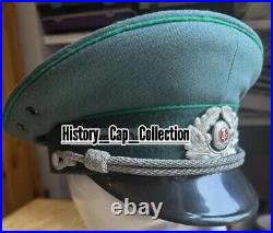WW2 German police green gabadine DDR Volkspolizei officer hat