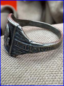 WW2. German silver ring. WWII WW2. German silver ring. WWII