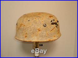WW2 German steel paratrooper helmet, repro, lamp