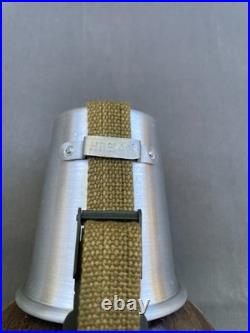 WW2 German wehrmacht HRE 43 DAK coconut canteen with repro straps WWII