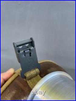 WW2 German wehrmacht HRE 43 DAK coconut canteen with repro straps WWII