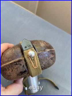 WW2 German wehrmacht HRE 43 DAK coconut canteen with repro straps WWII