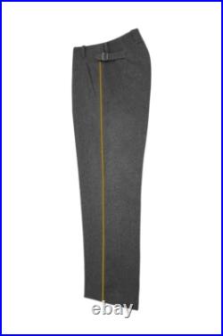 WW2 Heer Officer Cavalry Recon Stone Grey Wool Straight Trousers With Pipe