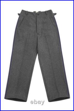 WW2 Heer Officer Chaplains Stone Grey Wool Straight Trousers With Pipe WW2 Heer Officer Chaplains Stone Grey Wool Straight Trousers With Pipe