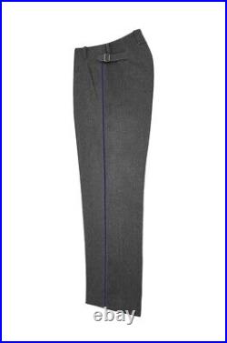 WW2 Heer Officer Chaplains Stone Grey Wool Straight Trousers With Pipe L