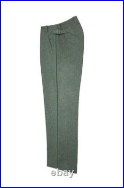 WW2 Heer Officer Panzergrenadier Fieldgrey Wool Straight Trousers With Pipe XL