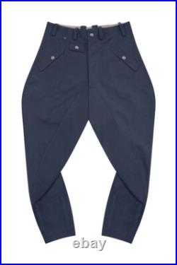 WW2 Luftwaffe M44 Blue Grey Gabardine Mounted Troops Riding Breeches II