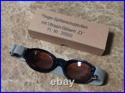 WW2 Luftwaffe Pilot Goggles(Brown lens) with the cardboard box