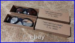 WW2 Luftwaffe Pilot Goggles(Brown lens) with the cardboard box