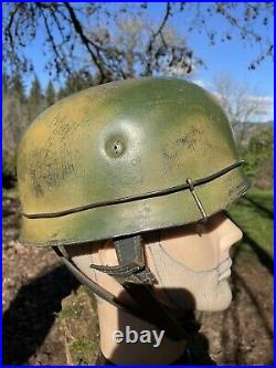 WW2 M38 FJ German Paratrooper Helmet Repro Camofauged Helmet