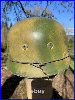 WW2 M38 FJ German Paratrooper Helmet Repro Camofauged Helmet