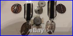 WW2 Metal German Gorget+Chain/Badges/Medals/Stamps/Belt Buckles marked R. Z. M