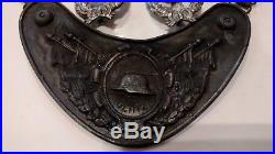 WW2 Metal German Gorget with Chain/Belt Buckles/Badges/Stampers WWI / WWII