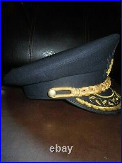 WW2 Military Peruvian Generals Guardia Visor Hat/ Cap