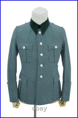 WW2 Police Officer Wool Service Tunic Jacket Deep Green Collar 5 Buttons XL