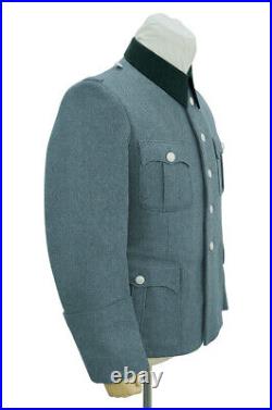 WW2 Police Officer Wool Service Tunic Jacket Deep Green Collar 5 Buttons XL